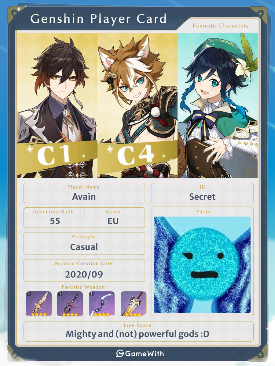 GenshinPlayerCard